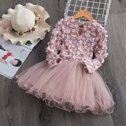 Baby Girl 2-7yo Party Flower Princess Dress