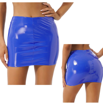 Women Clubwear Solid Color Leather Mini Skirt Party Wear - Women Clubwear - Iefiel Mad Fly Essentials