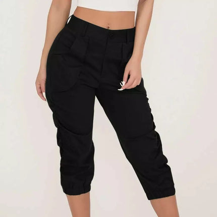 Women Relaxed-fit Cargo Capri Pocket Pants - Women's Shop Mad Fly Essentials