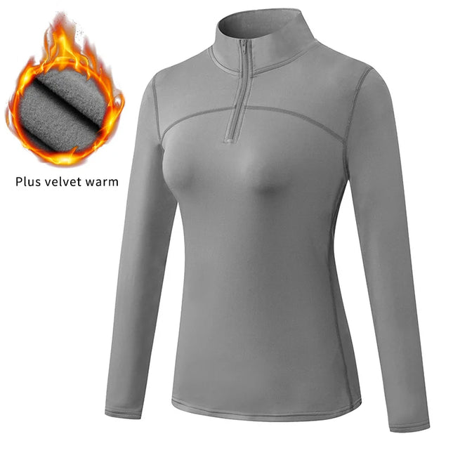 Fitness Top Women UV Protection 1/4 Zip Long Hiking Tee - Fitness Top - Magcomsen - Mad Fly Essentials
