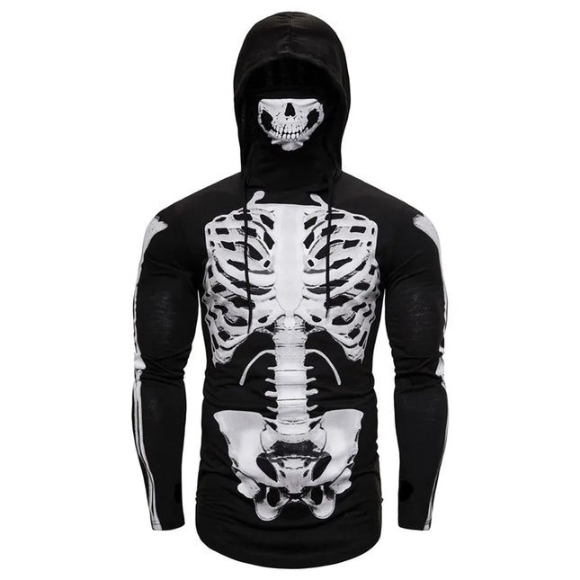 Men Skeleton Halloween 3D Sweatshirt Hoodies