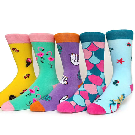 Socks Women Cute Cartoon 4pair Fashion Long Footwear - Socks - Vogul - Mad Fly Essentials