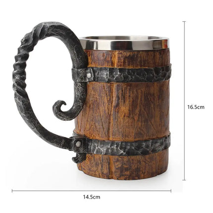 Coffee Mug 600ml Stainless Dragon Snake Animal Beer Mug - Coffee Mug - Medieval Decor - Mad Fly Essentials