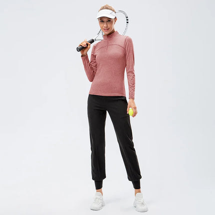 Fitness Top Women UV Protection 1/4 Zip Long Hiking Tee - Fitness Top - Magcomsen - Mad Fly Essentials