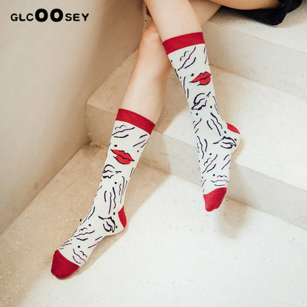 Socks Women Cute Cartoon 4pair Fashion Long Footwear - Socks - Vogul - Mad Fly Essentials