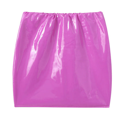 Women Clubwear Solid Color Leather Mini Skirt Party Wear - Women Clubwear - Iefiel Mad Fly Essentials
