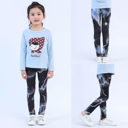 Baby Girls 3D Abstract 4-12yo Pencil Leggings - Mad Fly Essentials