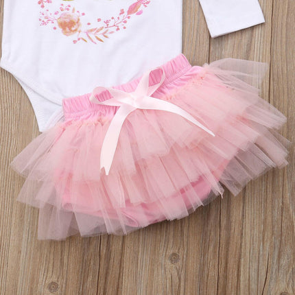 Baby Girl First Year Tutu Skirt Birthday Outfit - Kids Shop Mad Fly Essentials