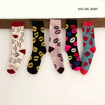 Socks Women Cute Cartoon 4pair Fashion Long Footwear - Socks - Vogul - Mad Fly Essentials