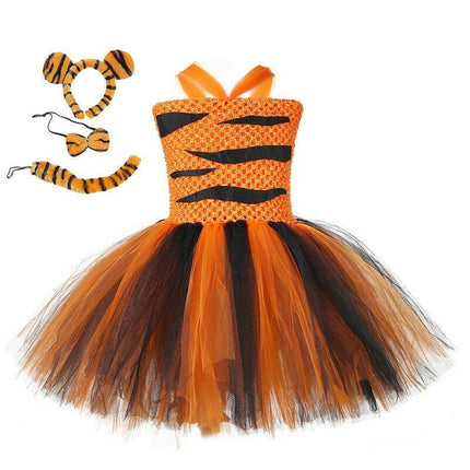 Baby Girl Tiger Tutu Dress Birthday Party Outfit - Kids Shop Mad Fly Essentials