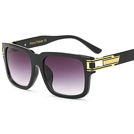Men Alloy Hinge Square Frame Sunglasses - Mad Fly Essentials