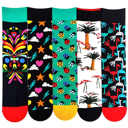Socks Women Cute Cartoon 4pair Fashion Long Footwear - Socks - Vogul - Mad Fly Essentials