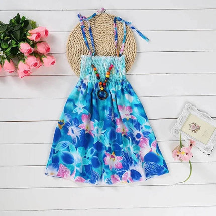 Girls 2-12T Summer Floral Bohemian Beach Dress - Mad Fly Essentials
