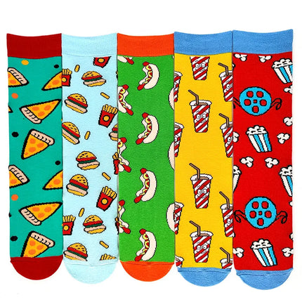 Socks Women Cute Cartoon 4pair Fashion Long Footwear - Socks - Vogul - Mad Fly Essentials