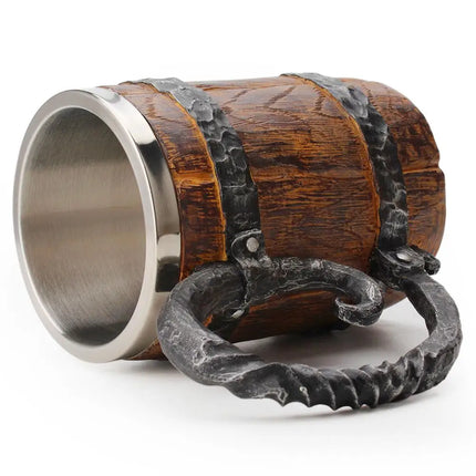 Coffee Mug 600ml Stainless Dragon Snake Animal Beer Mug - Coffee Mug - Medieval Decor - Mad Fly Essentials