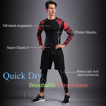 Men Quick Dry Compression Fitness Sets
