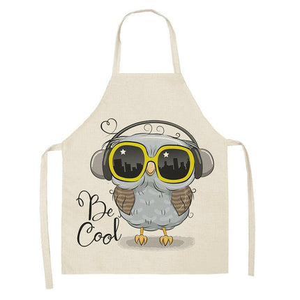 Kitchen Rainbow Owl Animal Pinafore Apron