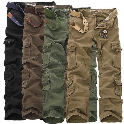 Men Tactical Multi-Pocket Washed Cargo Pants - Mad Fly Essentials
