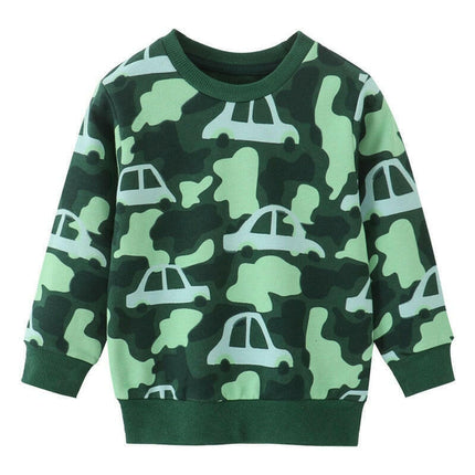 Baby Boys Animals Construction Bulldozer Sweatshirts - Kids Shop Mad Fly Essentials