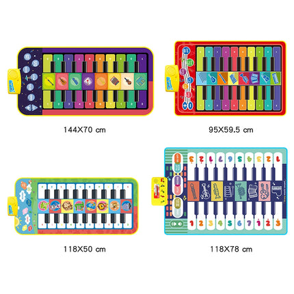 Kids 4 Styles Double Row Multifunctional Musical Piano Mat