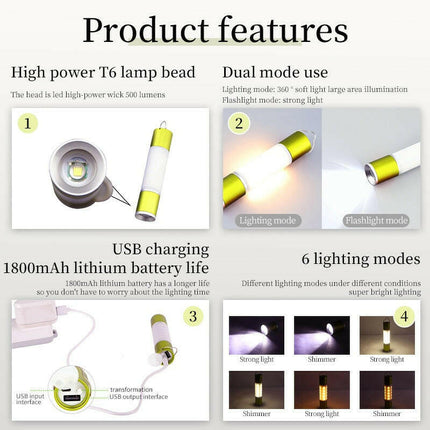 Solar 1000000LM 3pcs USB Rechargeable Zoomable LED Flashlight - Lighting & Bulbs Mad Fly Essentials