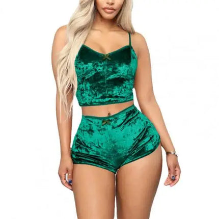 Pajama Set Women Velvet Sleeveless Underwear Pajamas - Pajama Set - Goku - Mad Fly Essentials