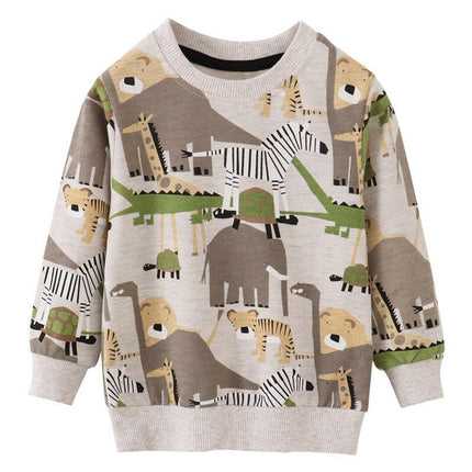 Baby Boys Lion Elephant Casual Sweater - Kids Shop Mad Fly Essentials