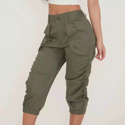 Women Relaxed-fit Capri Cargo Pants - Mad Fly Essentials