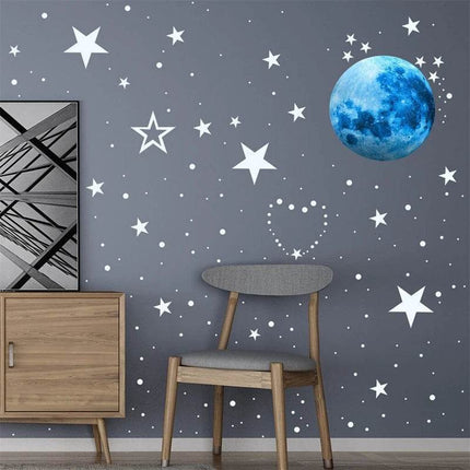 Luminous Moon Stars 3D Wall Sticker – Mad Fly Essentials