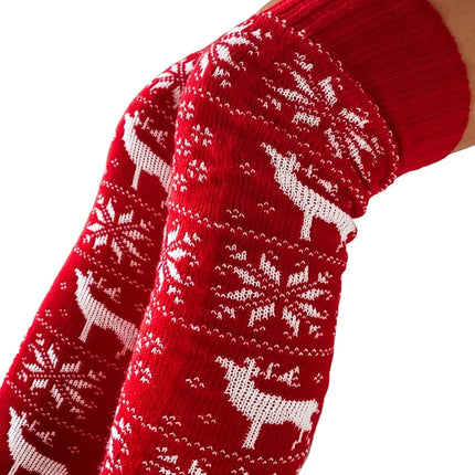 Women Thigh High Snowflake Christmas Socks