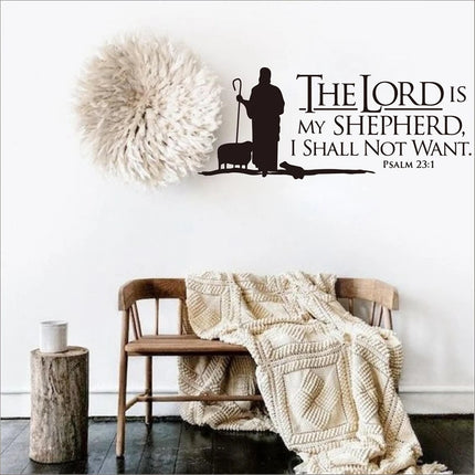3D Wall Sticker Psalms 23 Bible Quote Wall Decor - 3D Wall Sticker - BRUP - Mad Fly Essentials