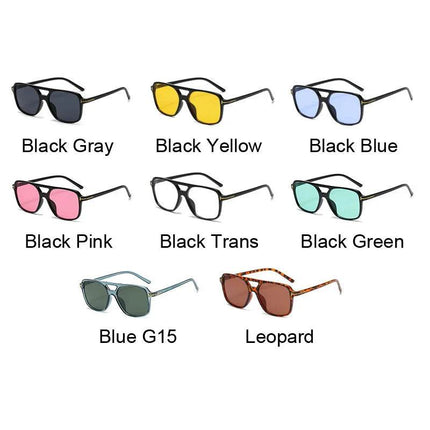 Men Retro Vintage Square UV400 Sunglasses - Mad Fly Essentials