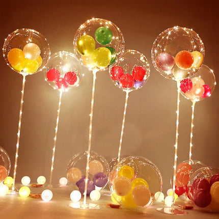 Transparent LED Wedding Birthday Party Balloon Sets