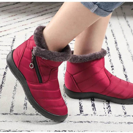 Women Winter Plush Ankle Snow Boots - Mad Fly Essentials