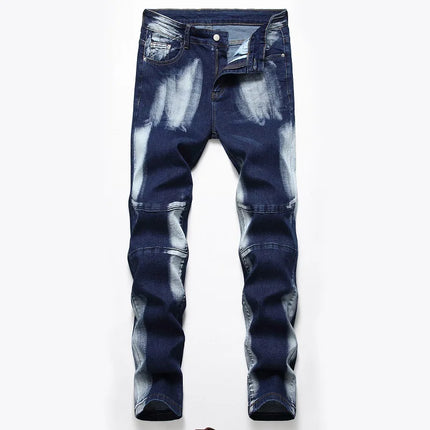 Jeans Men Mid-Waist Denim Straight Cargo Pants - Jeans - Zhahl - Mad Fly Essentials