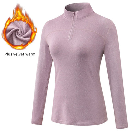 Fitness Top Women UV Protection 1/4 Zip Long Hiking Tee - Fitness Top - Magcomsen - Mad Fly Essentials