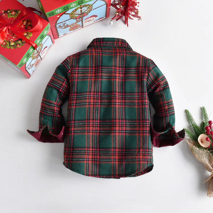 Boy Birthday Green-Red Plaid Christmas Outfit - Kids Shop Mad Fly Essentials