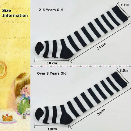 Kids Girl Blue Striped Knee High Socks - Mad Fly Essentials