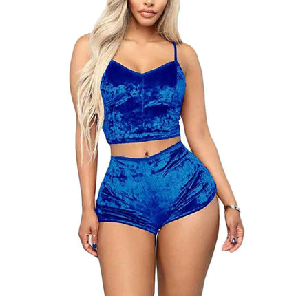 Pajama Set Women Velvet Sleeveless Underwear Pajamas - Pajama Set - Goku - Mad Fly Essentials