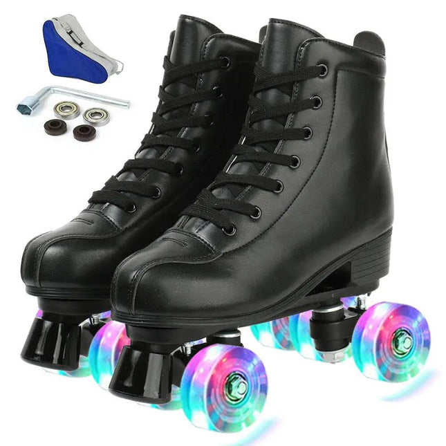 Women 7 Color Leather Rolling Skates - Mad Fly Essentials