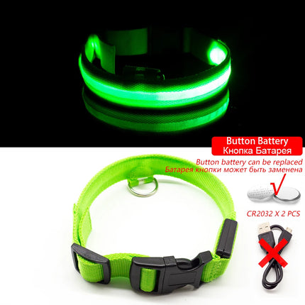 Luminous USB Charging LED Pet Dog Collar