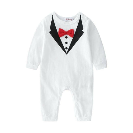 Baby Boy Soft Long White-Black Rompers - Kids Shop Mad Fly Essentials