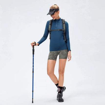 Fitness Top Women UV Protection 1/4 Zip Long Hiking Tee - Fitness Top - Magcomsen - Mad Fly Essentials