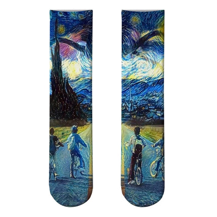 Women Starry Night 3D Van Gogh Socks