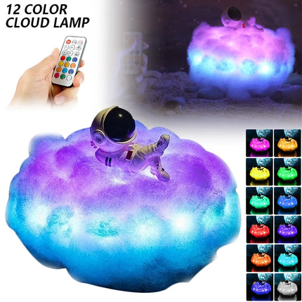 LED Rainbow Clouds Astronaut Night Light - Home & Garden Mad Fly Essentials