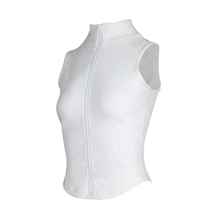 Tank Top Women Zipper Sleeveless Yoga Fitness Tops - Tank Top - HBJD - Mad Fly Essentials