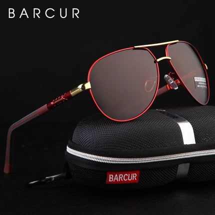 Men Sunglasses Polarized Red Designer Eyewear - Men Sunglasses - Barcur - Mad Fly Essentials