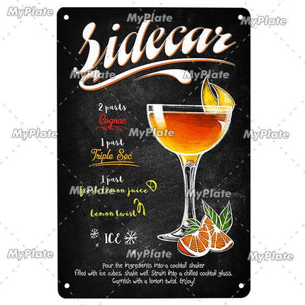 Mimosa Vintage Cocktail Pub Sign Decor