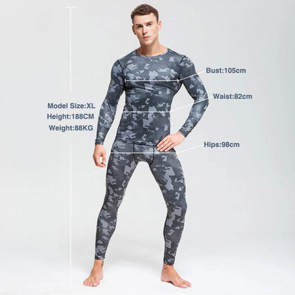 Men Thermal Camouflage Compression Leggings - Mad Fly Essentials