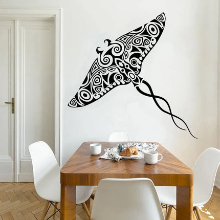 3D Wall Sticker Vinyl Sting Ray Wall Mural - 3D Wall Sticker - Three Ratels - Mad Fly Essentials